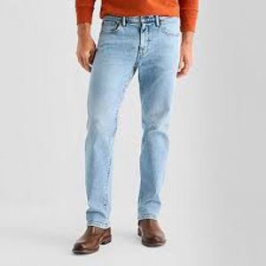 Men's Light Blue Straight Jeans